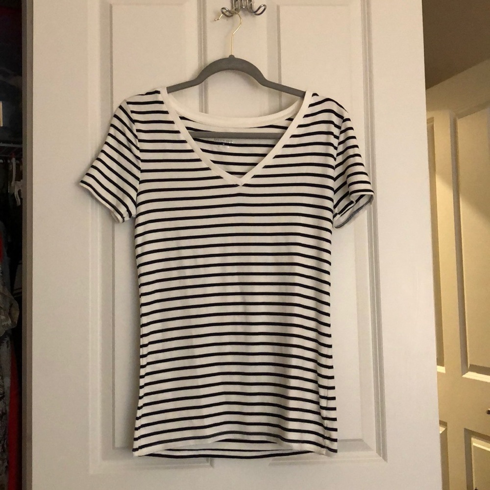 NWT Merona Striped V-Neck Tee